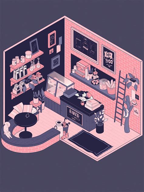 Isometric Bakery Drawing Rprocreate