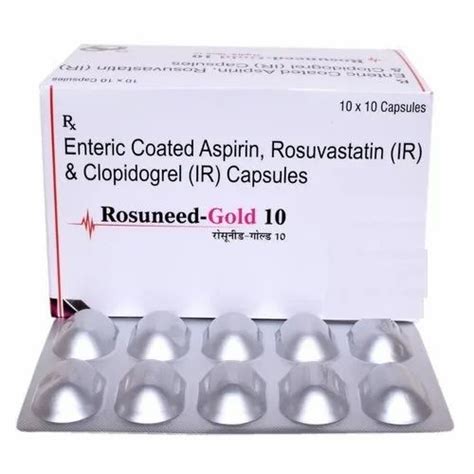 10 Mg Rosuvastatin Aspirin And Clopidogrel Capsules At Rs 60strip In