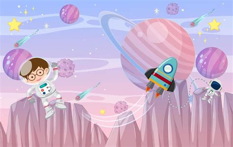 Cartoon space background template 11510387 Vector Art at Vecteezy