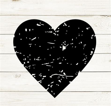 Distressed Heart Svg Dxf Eps Png Pdf Grunge Svg Vintage Svg Etsy