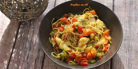 Nouilles au curry de légumes IG bas Papilles On Off