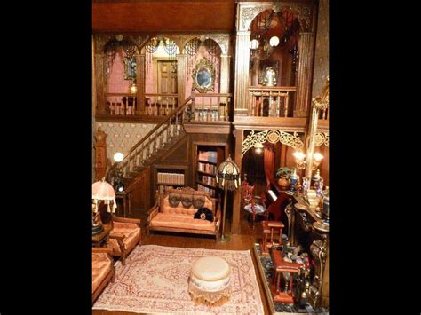 Inside Of Doll House Crazy Detail Victorian Rooms Doll House Miniature Rooms