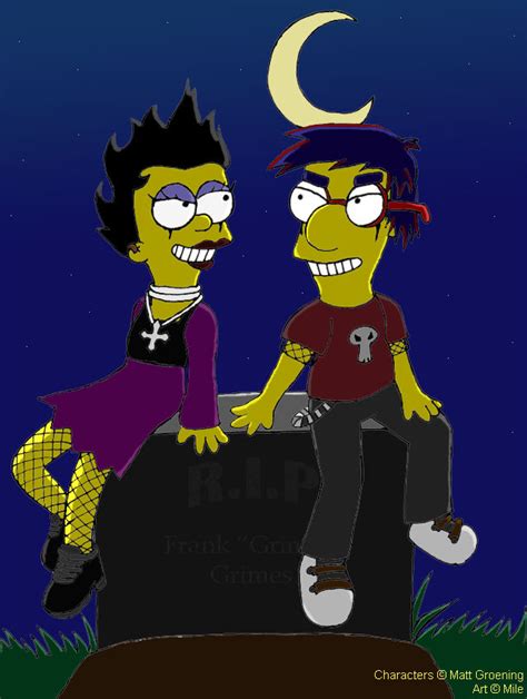 Goth Lisa And Milhouse By Milhouseclub On Deviantart