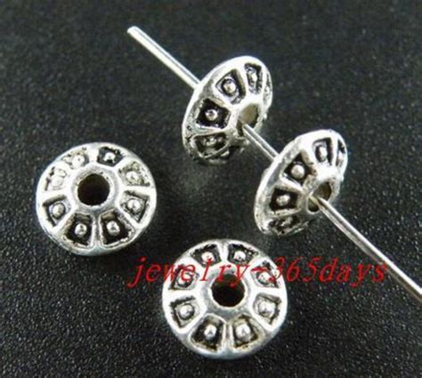 Pcs Tibetan Silver Bicone Spacer Beads X Mm Ebay