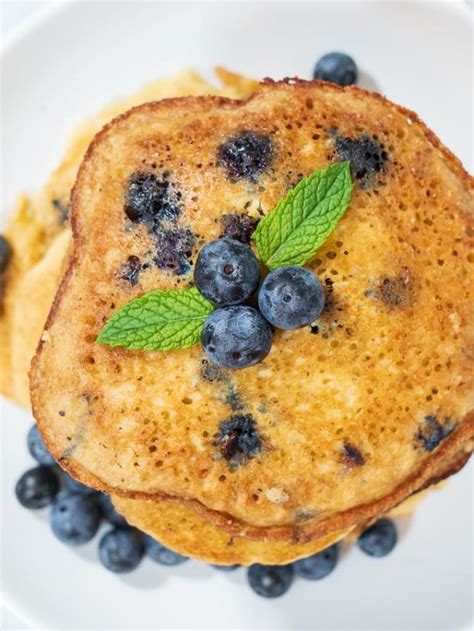 Fluffy Keto Blueberry Pancakes Almond Flour Low Carb And Gluten Free