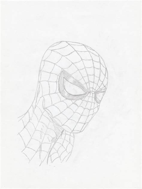 Spider-Man Face Sketch by Roach97 on DeviantArt