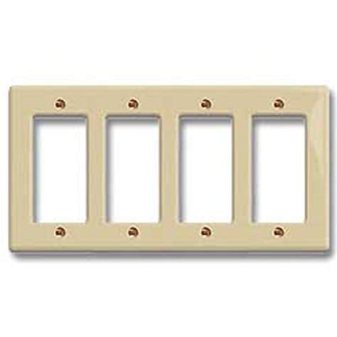 Leviton 80412 N 4 Gang Decoragfci Device Wallplate