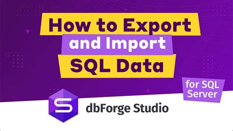 How To Export And Import Data In Sql Server Youtube