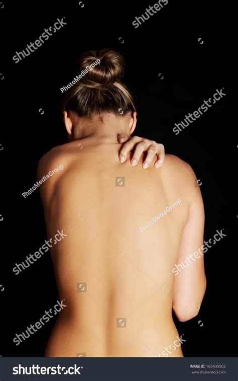 Nude Topless Woman Scratching Her Neck Stock Photo Edit Now 165439502