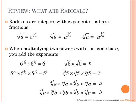 Section 25 Operations With Radicals Ppt Download