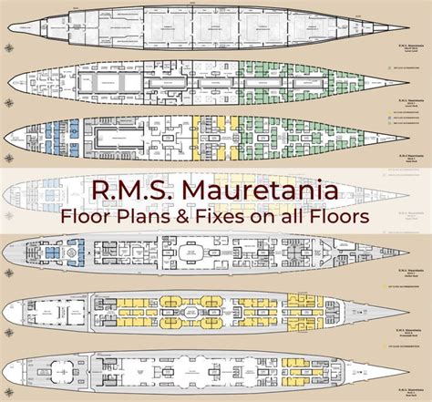 the floor plans for this boat are all in different colors and sizes, including blueprints