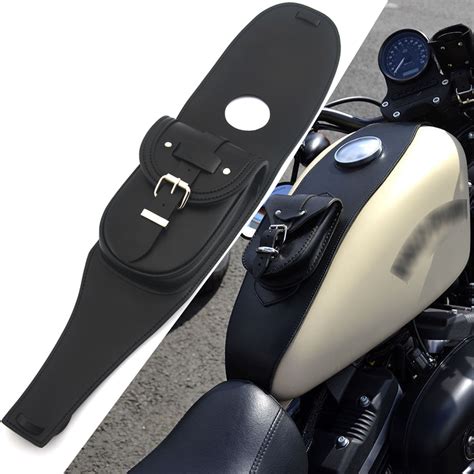 Real Leather Fuel Tank Chap Cover Panel Bag For Harley Sportster Xl