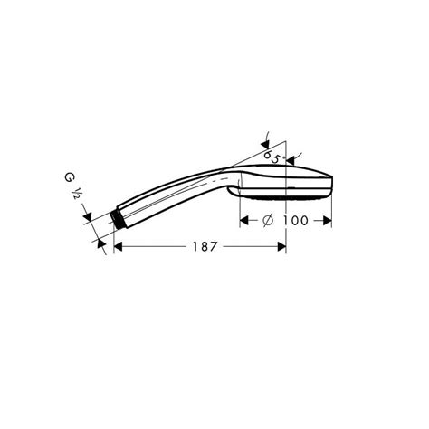 Hansgrohe Douchette 28538000 Croma 100 3 Jets Ecosmart 9l Min Chromé