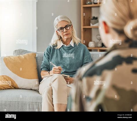 Therapy Support Consultation And Psychologist Talking To A Patient