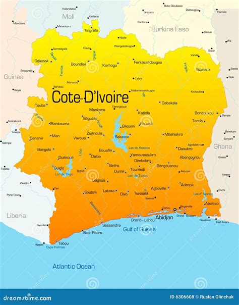 D'Ivoire del Cote illustrazione vettoriale. Illustrazione di liberia