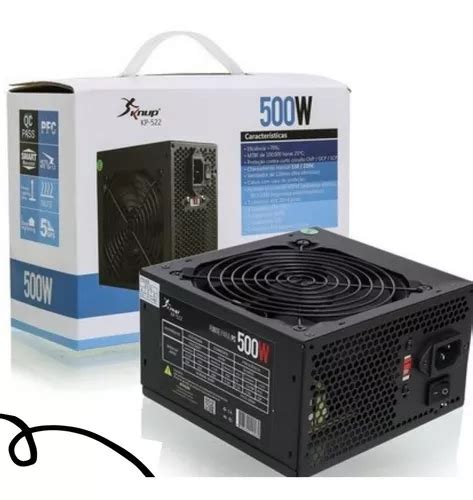 Fonte 500w Reais Atx Pra Pc Gamer Super Silenciosa Bivolt Nf Frete Grátis