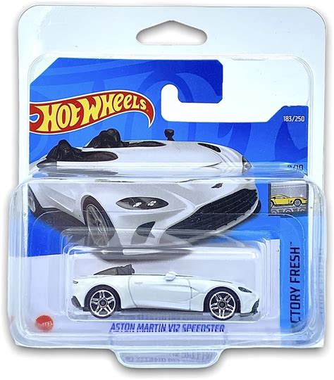 Hot Wheels Aston Martin V Speedster White Factory Fresh Short Card