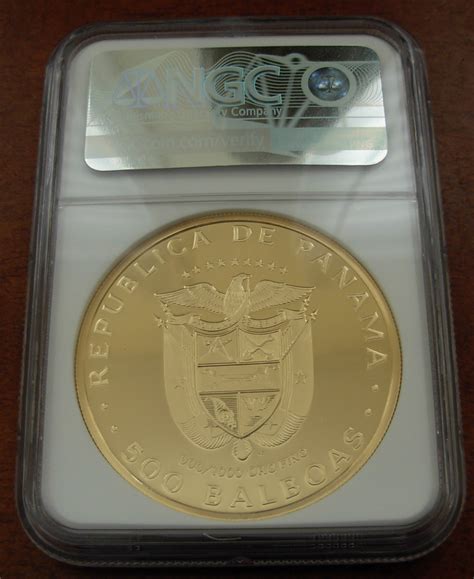 Panama Fm Gold Balboas Ngc Pf Uc Th Anniversary Birth Of