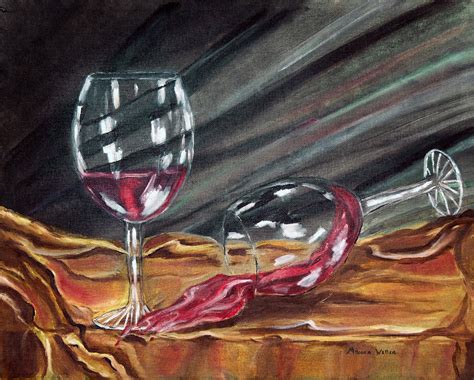 Wine Spill Painting By Maura Weller Fine Art America