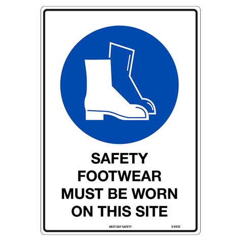 Safety Footwear Must Be Worn On This Site Mandatory Sign Next Day Safety