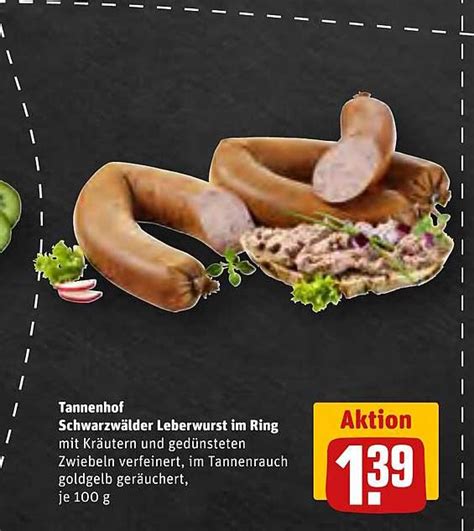 Tannenhof Schwarzwälder Leberwurst Im Ring Angebot bei REWE 1Prospekte de