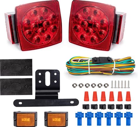 Ena 12v Led Trailer Light Kit Super Bright Submersible Boat Trailer Lights Utility