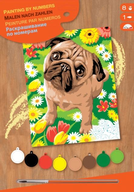 Набор для творчества Sequin Art Painting By Numbers Junior Pug 23x30 см