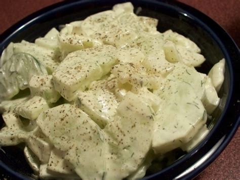 Moms Cucumber Salad Recipe Genius Kitchen