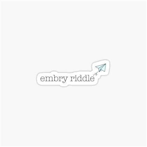 Embry Riddle Sticker For Sale By Sophiebendriss Redbubble