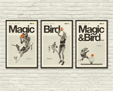 Magic Johnson Larry Bird Poster