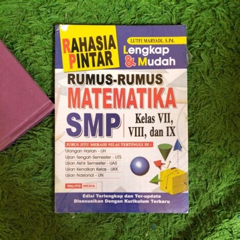 Jual Original Buku Lengkap Cerdas Pintar Matematika Kimia Biologi