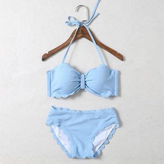 CUCURBIT Scallop Trim Bikini YesStyle