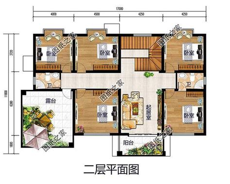 农村四开间楼房户型图，方正户型，舒适的室内布局享受美好的生活建房知识鲁班设计图纸官网