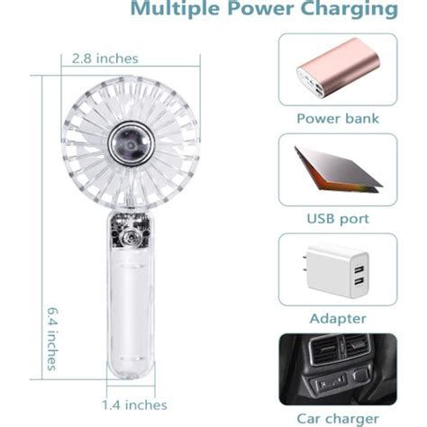 Chronus Mini El Fan Ta Nabilir Usb Arj Edilebilir Pille Al An