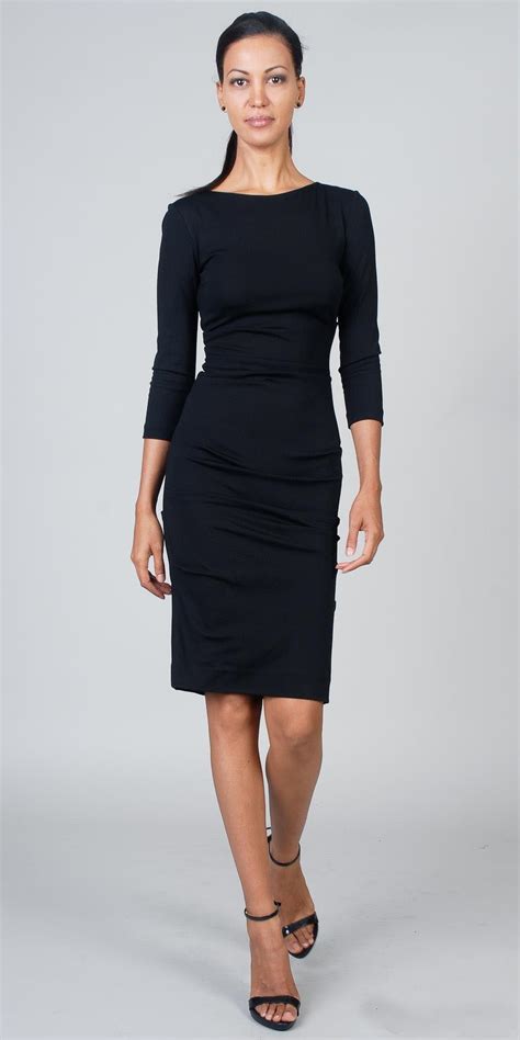 Black Office Dress for Women - YusraBlog.com