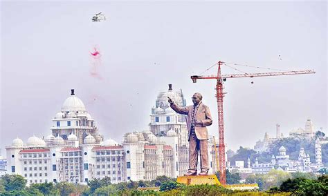 Worlds Tallest Ft Ambedkar Statue Unveiled In Hyderabad