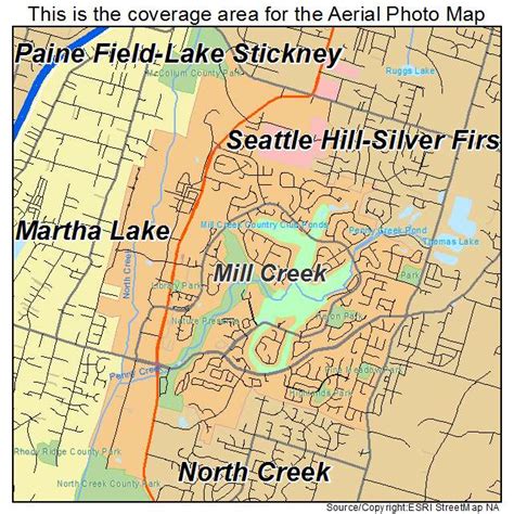 Aerial Photography Map of Mill Creek, WA Washington