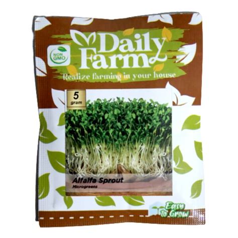 Jual Benih Bibit Microgreen Alfalfa Sprout 5gr Biji Microgreens Sprouts