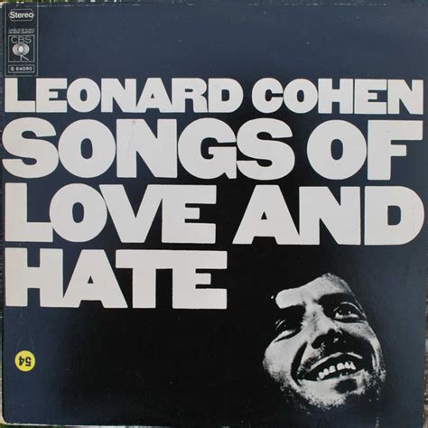 Leonard Cohen Songs Of Love And Hate Vinyl Discogs