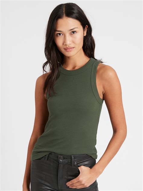 Fitted Ribbed Tank Banana Republic