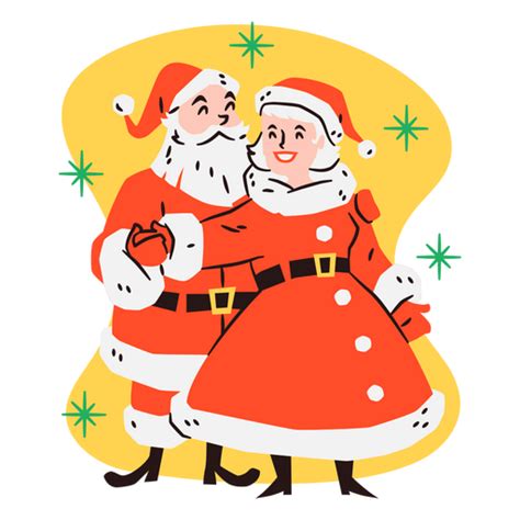 Santa And Mrs Claus Vintage Png Design Vintage Png Free Watercolor