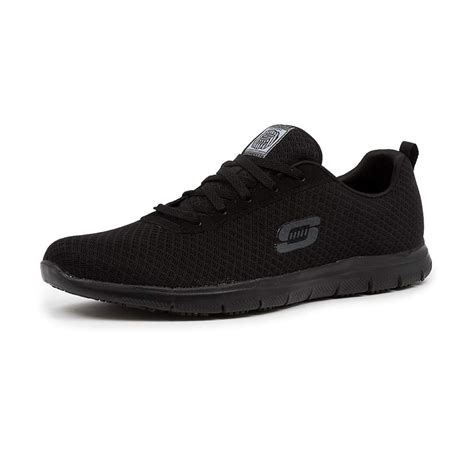 Skechers Women's Relaxed Fit Ghenter Bronaugh SR Work Shoe - Black ...