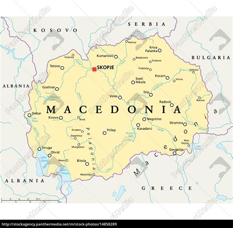 Macedonia Political Map Royalty Free Image Panthermedia