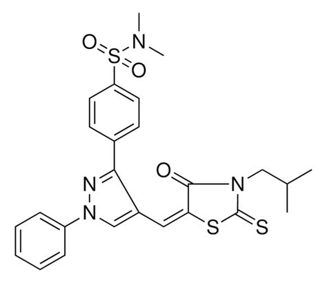 4 4 E 3 ISOBUTYL 4 OXO 2 THIOXO 1 3 THIAZOLIDIN 5 YLIDENE METHYL