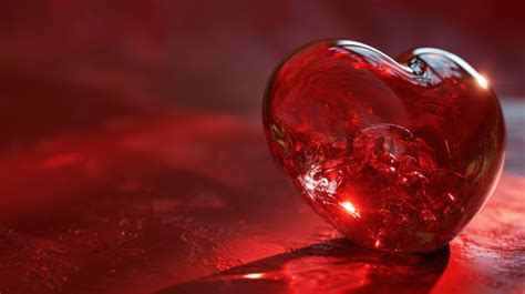 Red Glass Heart Red Glass Heart Red Glass Heart Romanticism Glass