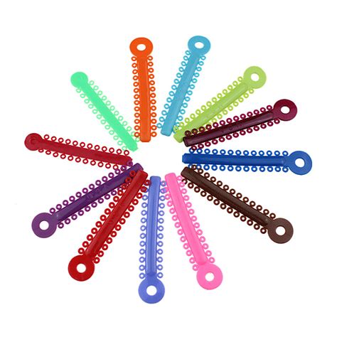 40PCS Dental Orthodontics Elastic Ligature Ties Multicolors