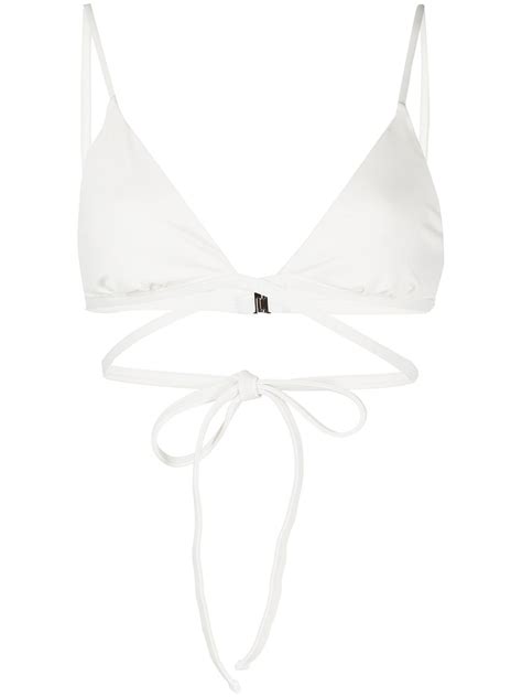 Simkhai Triangle Wrap Around Tie Bikini Top Farfetch