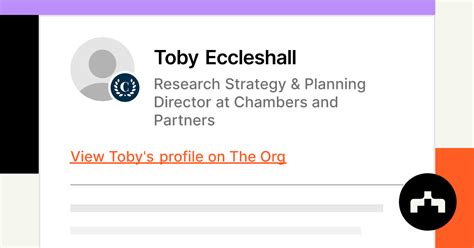 toby eccleshall research strategy planning director  chambers