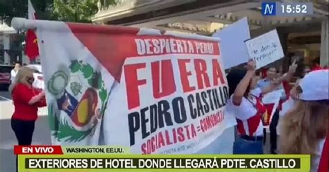 Peruanos Protestan Contra Castillo Frente A Sede De Onu En Nueva York La Razón