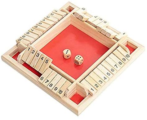 Taloit Holz Brettspiel Spieler Shut The Box Spiel W Rfelspiel Holz